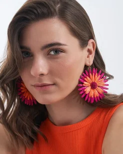 Orecchini a pendente - Fuchsia Bloom