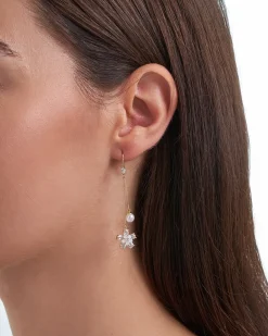 Orecchini a pendente - Zirconia Flowers