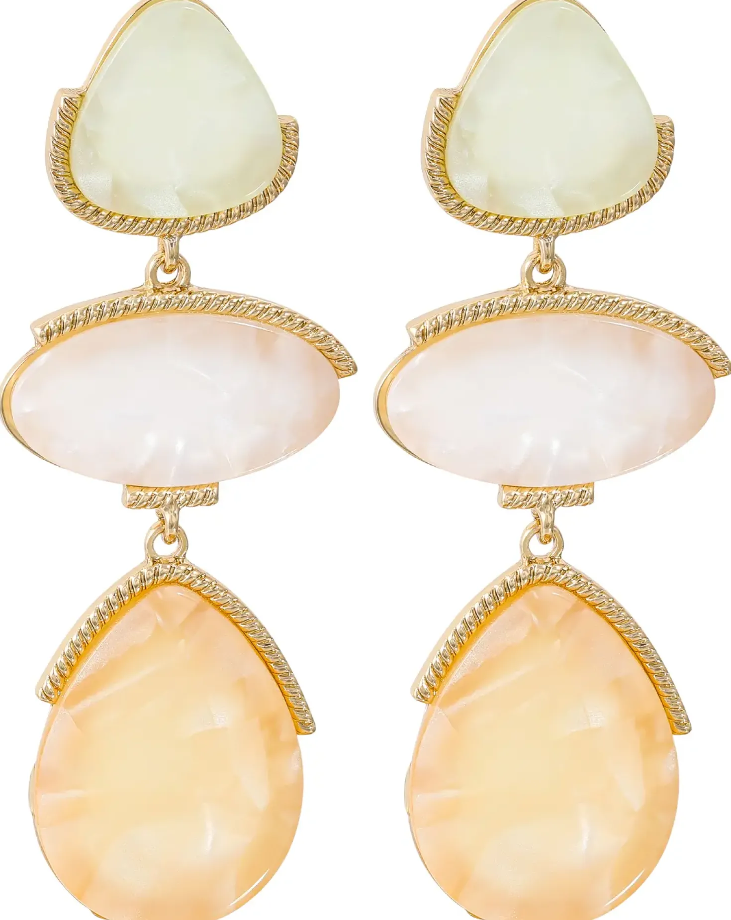 Orecchini a perno - Beige Forms