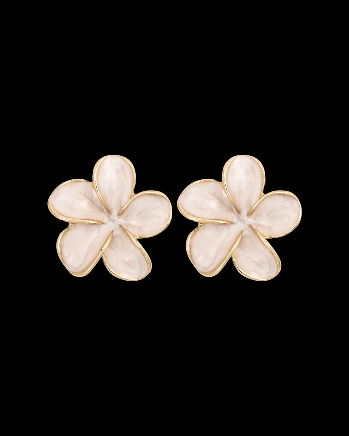 Orecchini a perno - Beige Blossom