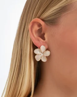 Orecchini a perno - Beige Blossom