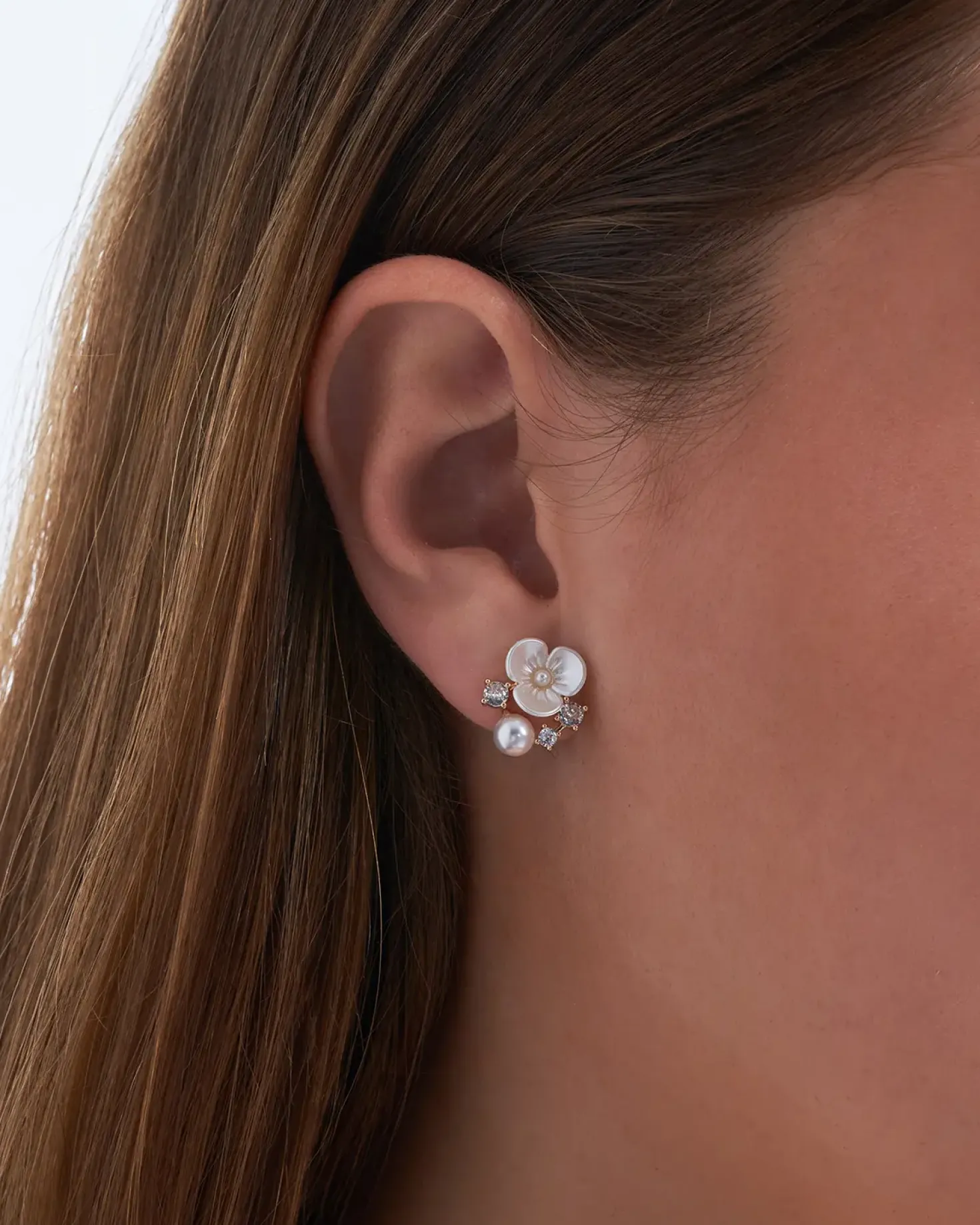Orecchini a perno - Blossom Pearl