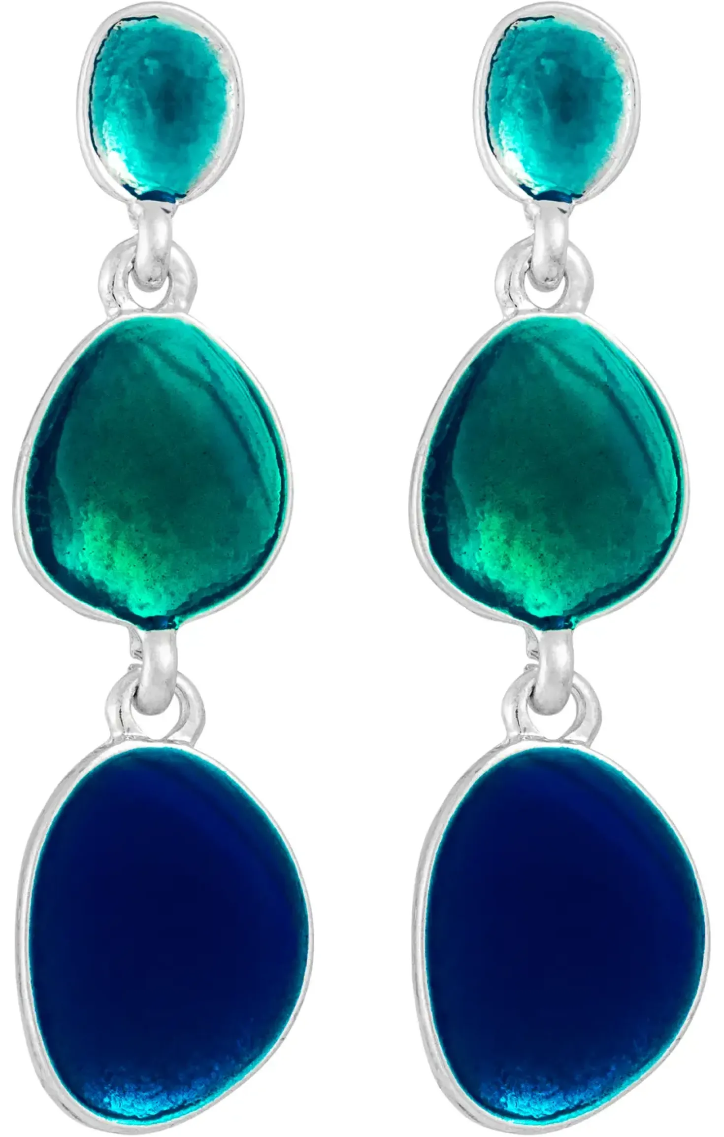 Orecchini a perno - Blue Forms
