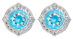 Orecchini a perno - Blue Halo