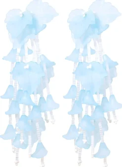 Orecchini a perno - Blue Leaves