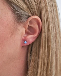 Orecchini a perno - Blue Opal