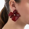 Orecchini a perno - Burgundy Blossom