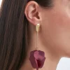 Orecchini a perno - Burgundy Flower