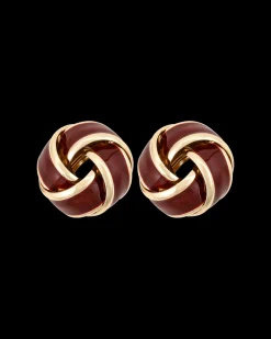 Orecchini a perno - Burgundy Knot