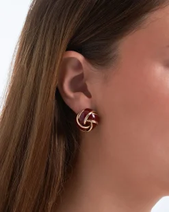 Orecchini a perno - Burgundy Knot