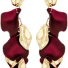 Orecchini a perno - Burgundy Leaves