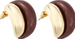 Orecchini a perno - Burgundy Shine