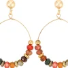 Orecchini a perno - Colourful Agate