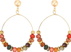 Orecchini a perno - Colourful Agate