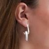 Orecchini a perno - Curved Silver