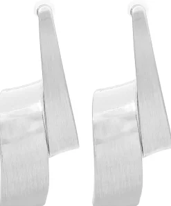 Orecchini a perno - Curved Silver