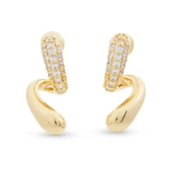 Orecchini a perno - Curved Sparkle