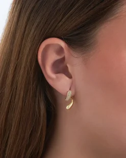 Orecchini a perno - Curved Sparkle