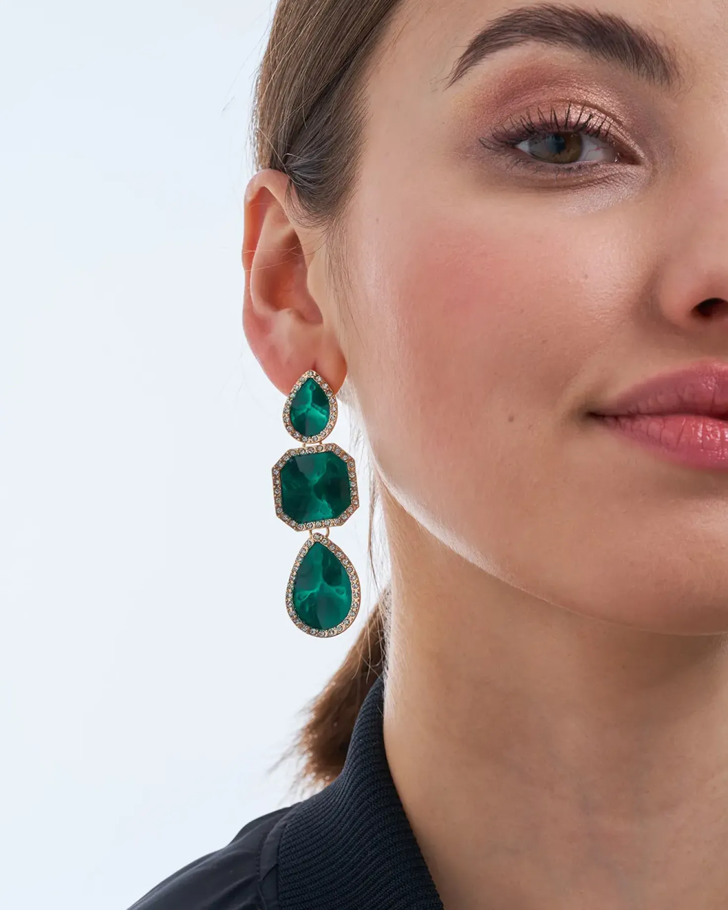 Orecchini a perno - Emerald Gleam