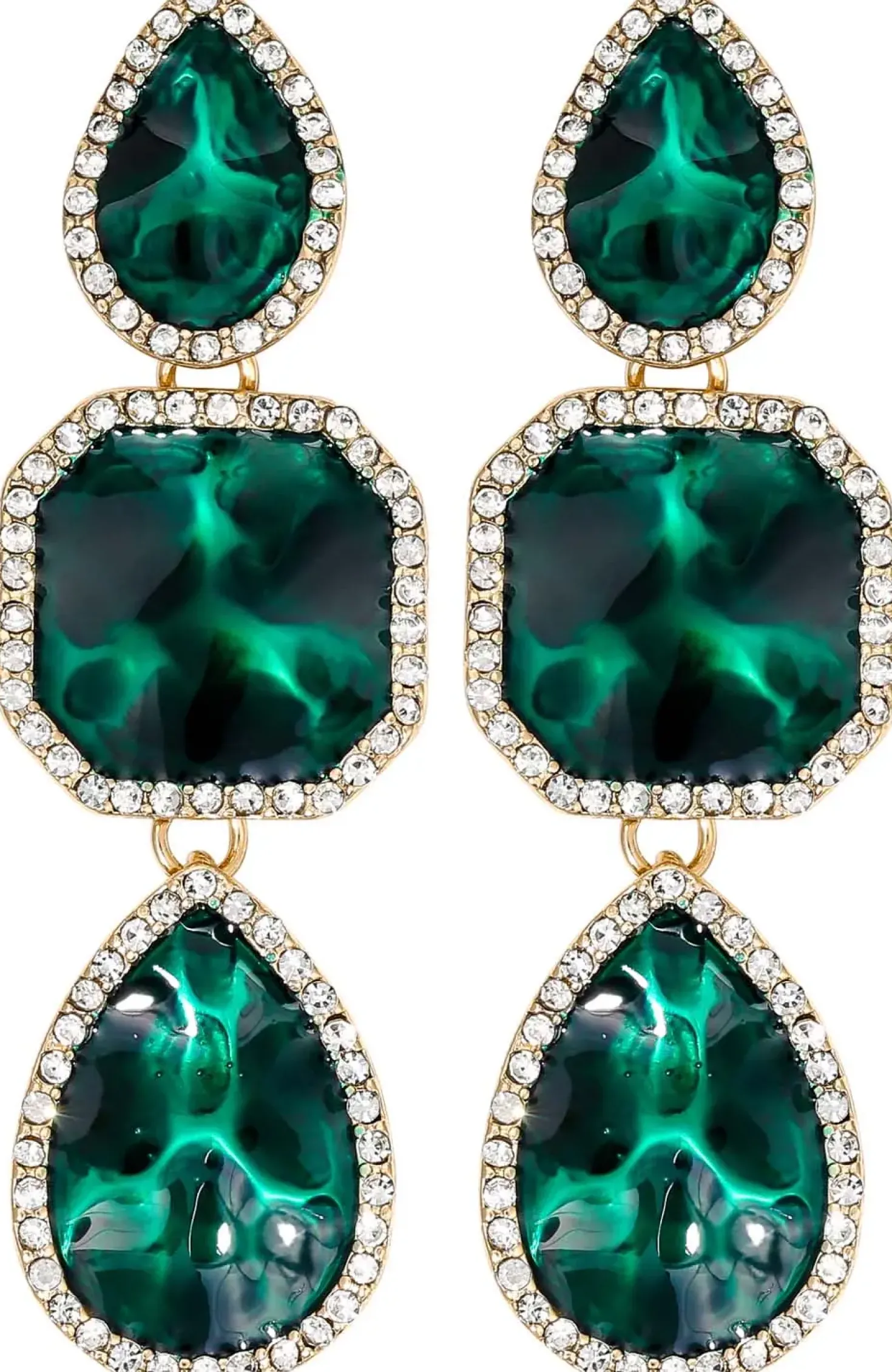 Orecchini a perno - Emerald Gleam