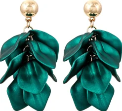 Orecchini a perno - Emerald Leaves