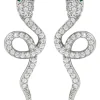 Orecchini a perno - Emerald Serpent