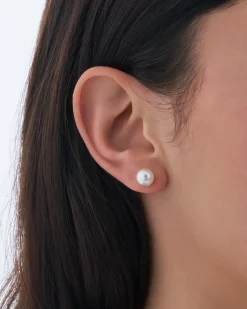 Orecchini a perno - Fancy White