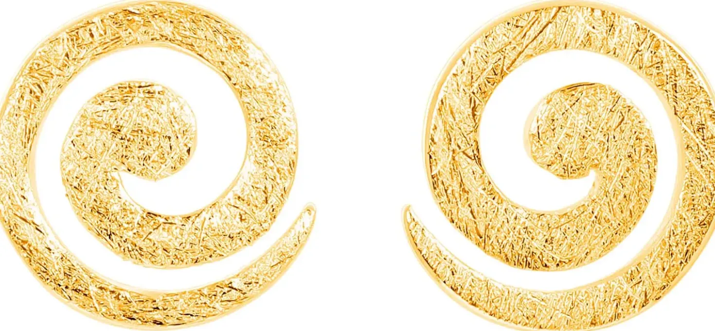 Orecchini a perno - Gold Spiral