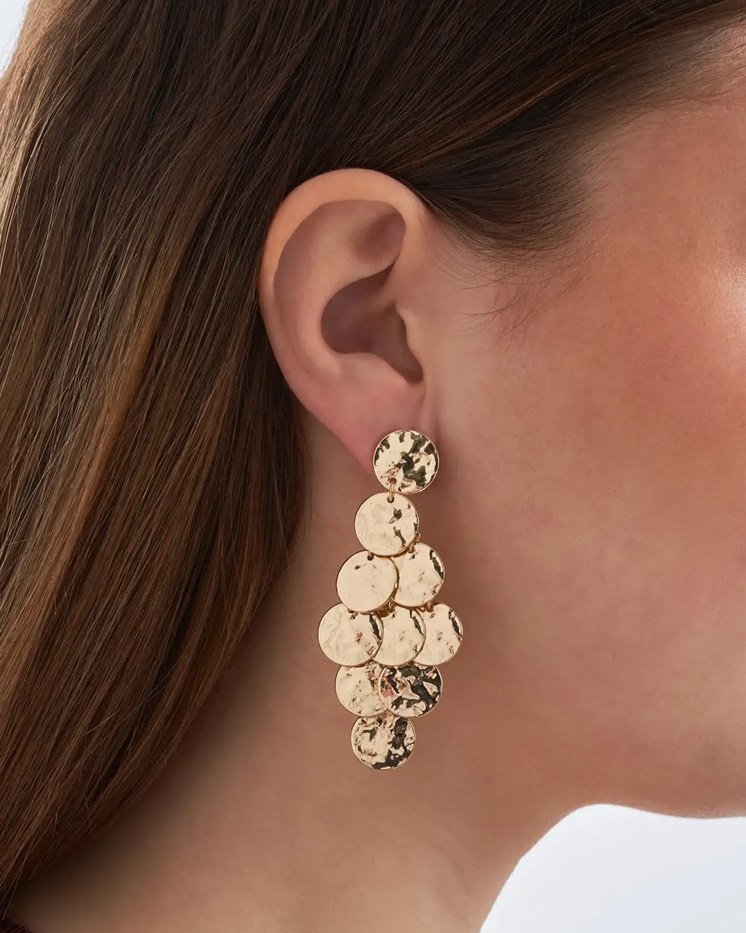 Orecchini a perno - Golden Marquise