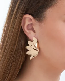Orecchini a perno - Golden Flowers