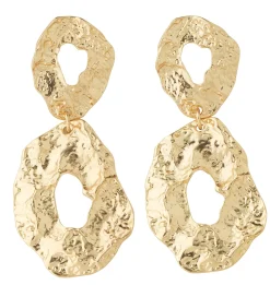 Orecchini a perno - Golden Fluid