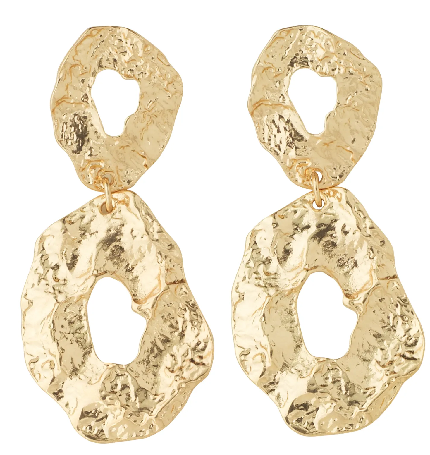 Orecchini a perno - Golden Fluid