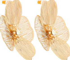 Orecchini a perno - Golden Petal
