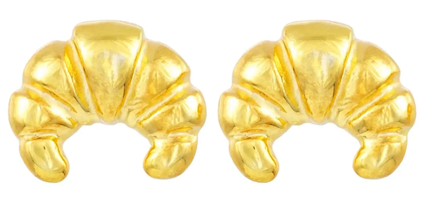 Orecchini a perno - Golden Croissant