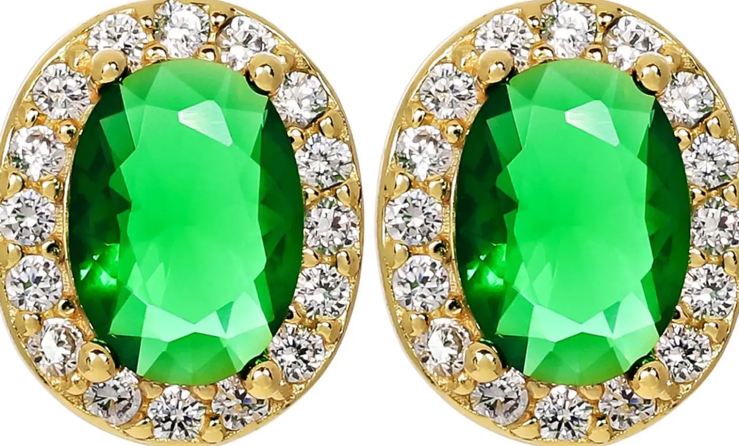 Orecchini a perno - Green Princess