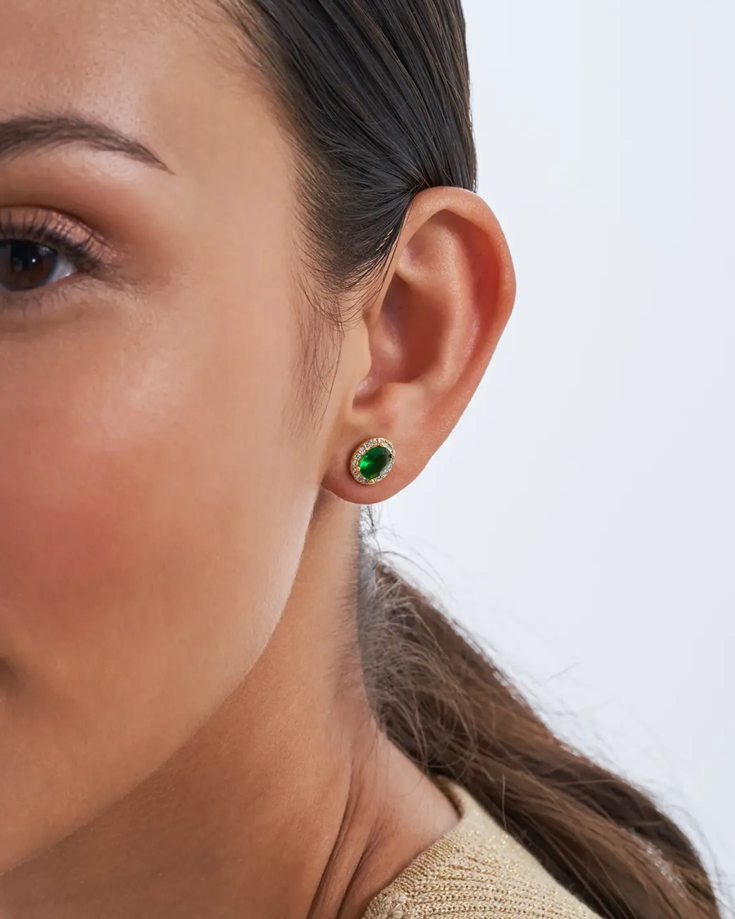 Orecchini a perno - Green Princess