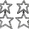 Orecchini a perno - Onyx Stars
