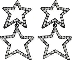 Orecchini a perno - Onyx Stars