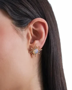 Orecchini a perno - Opal Sun