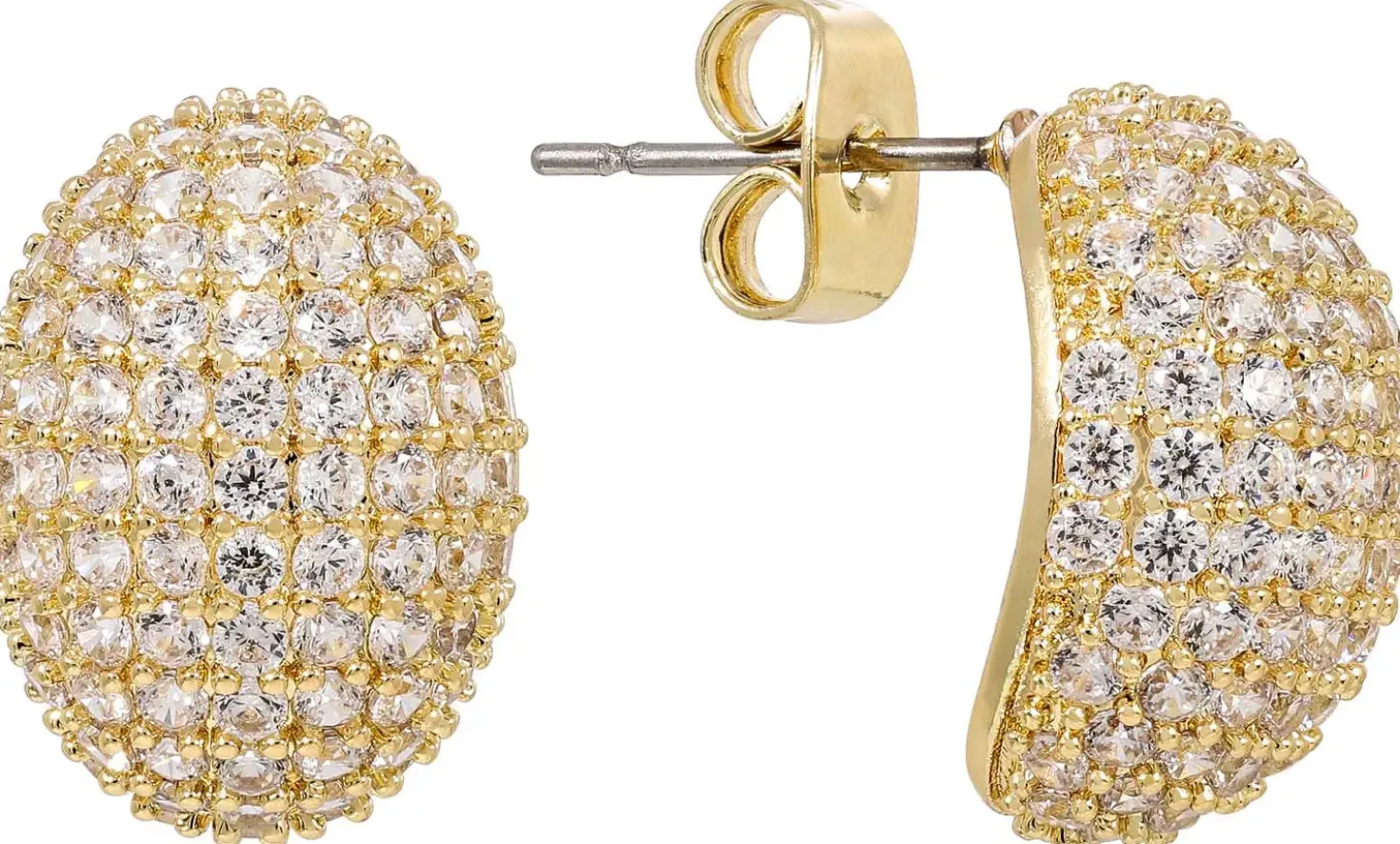 Orecchini a perno - Oval Glitter