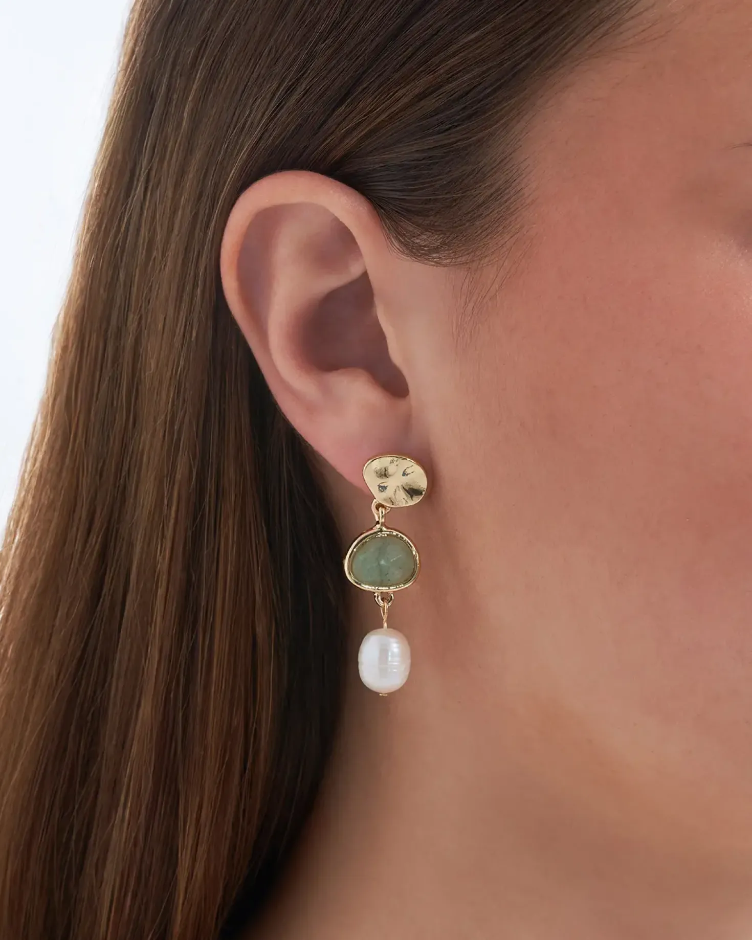 Orecchini a perno - Pastel Aventurine
