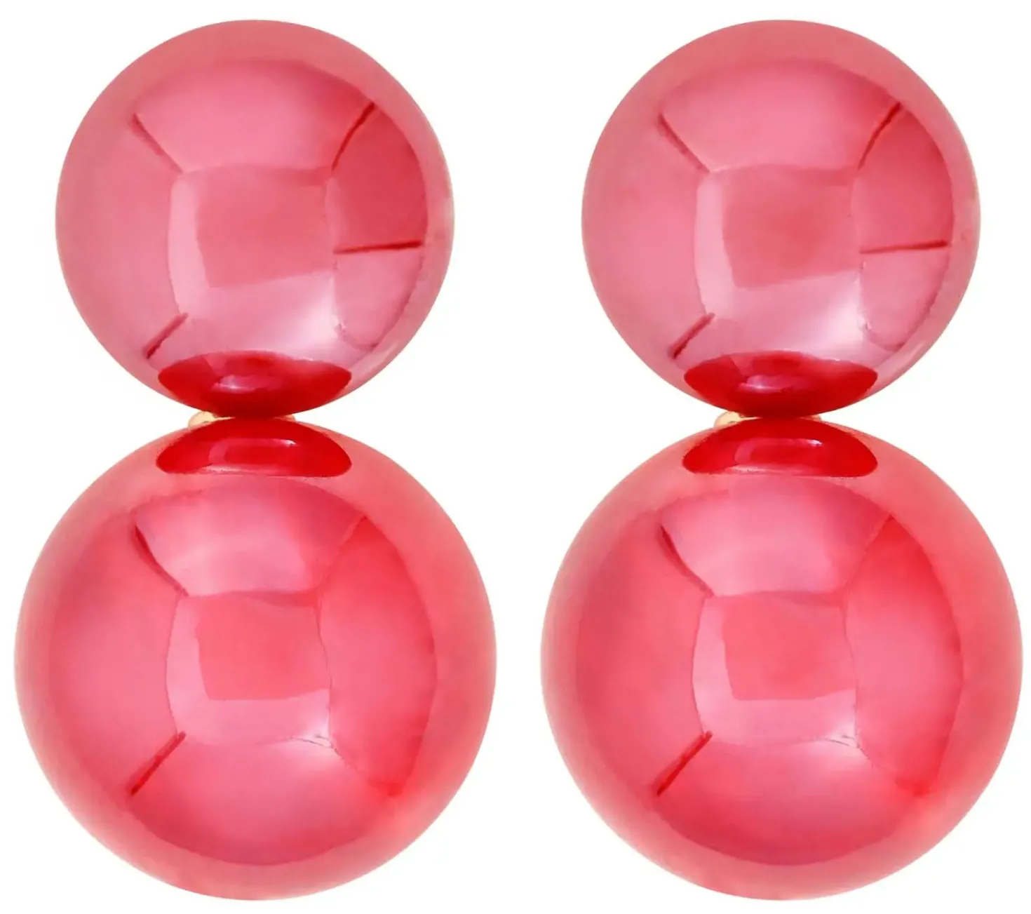 Orecchini a perno - Red Pearls