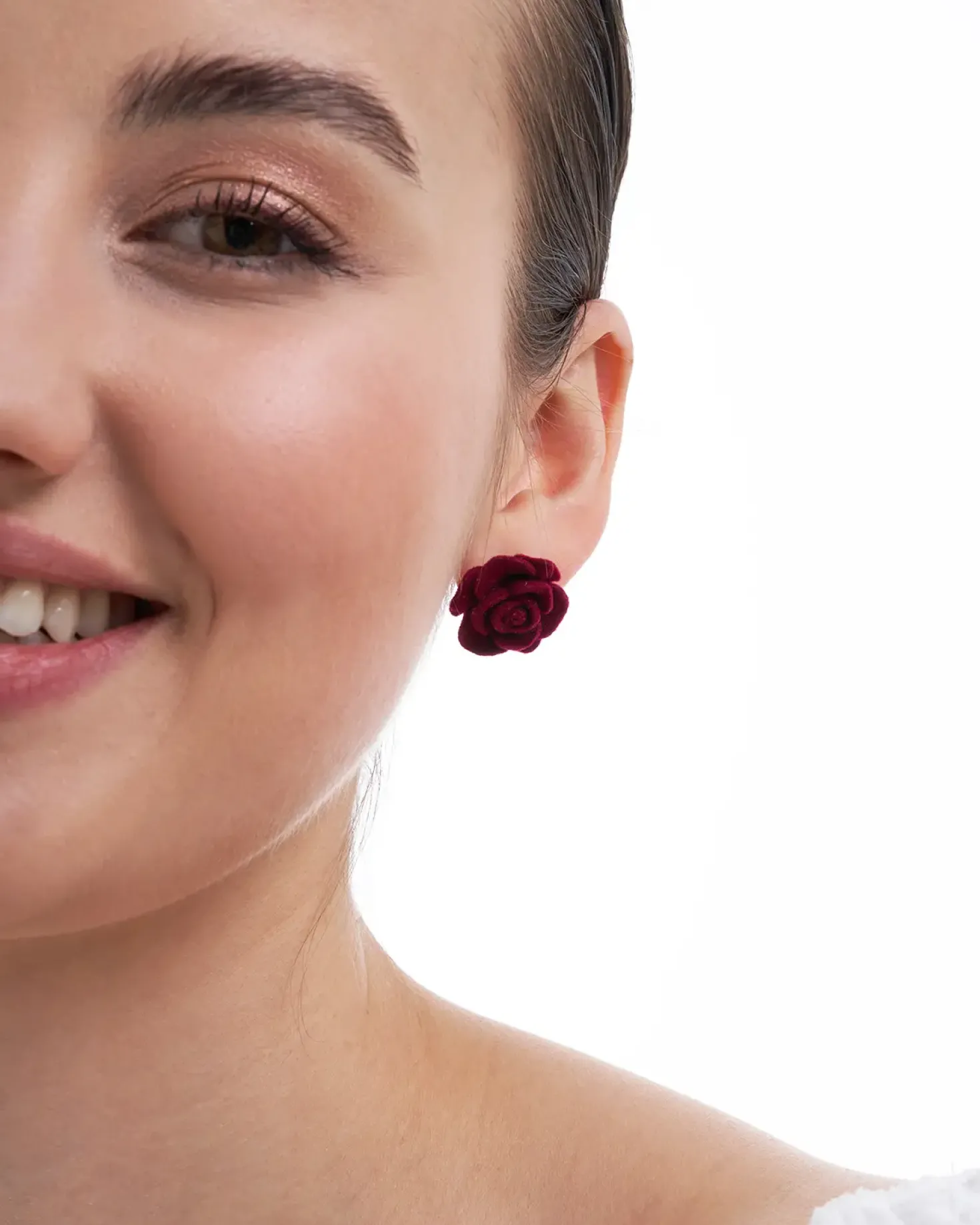 Orecchini a perno - Red Rose