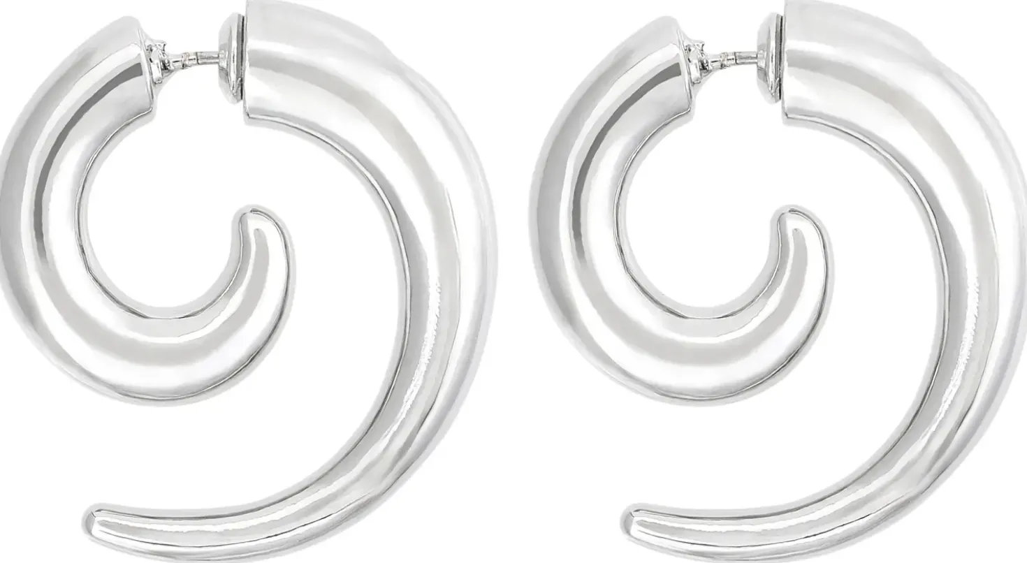 Orecchini a perno - Rhodium Swirl