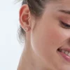 Orecchini a perno - Rose Cateye