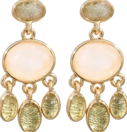 Orecchini a perno - Rose Labradorite