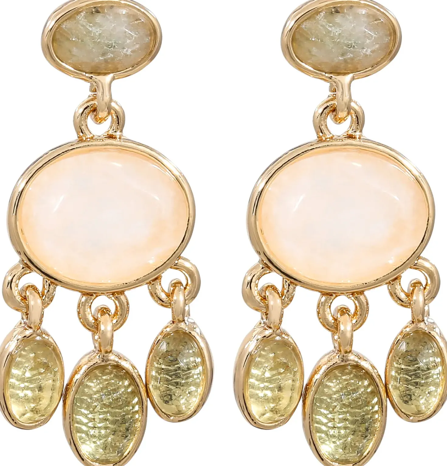 Orecchini a perno - Rose Labradorite