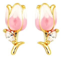 Orecchini a perno - Rosy Tulip