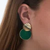Orecchini a perno - Round Agate