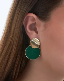 Orecchini a perno - Round Agate